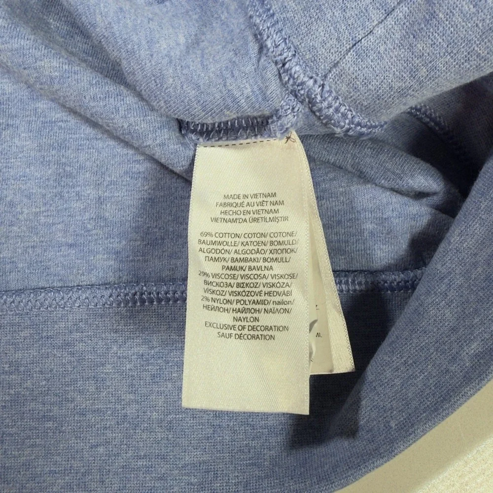 Polo Ralph Lauren Quarter Zip Pullover Mens Large Blue Excellent‎ Heathered Knit